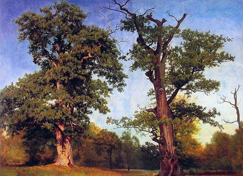 Albert Bierstadt Pioneers_of_the_Woods oil painting picture